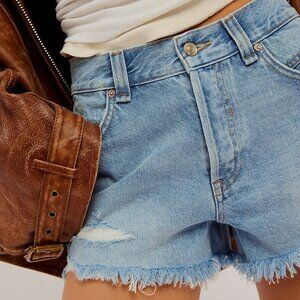 Free People denim cut offs Now or Never jean shorts in Moon Child wash
